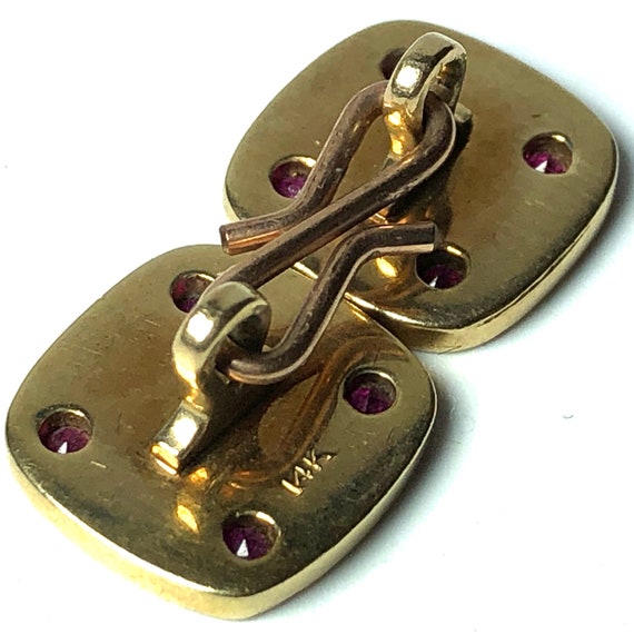 Boutons De Manchette Vintage Art Déco En Or 14k - Monogramme AJF Ovale, Occasion Très Bon état