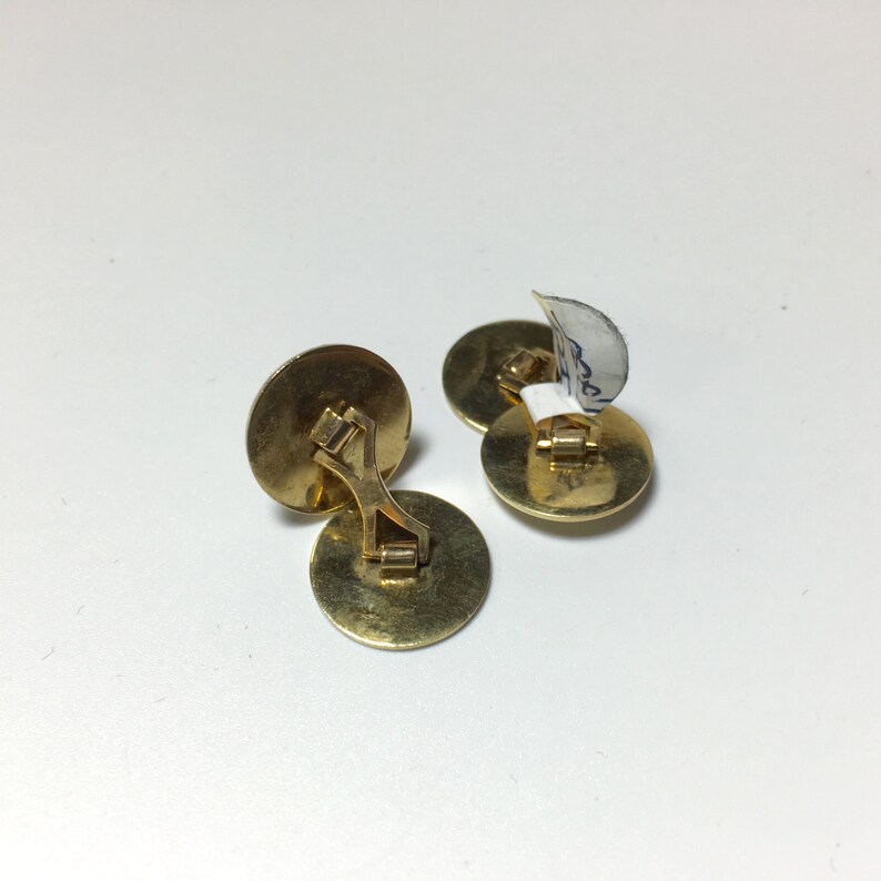 Vintage 14K Gold and Enamel Tuxedo Stud Set With Double Sided - Etsy