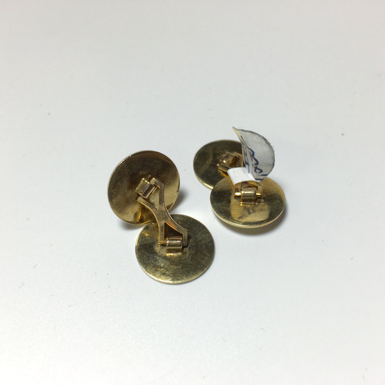 Vintage 14K Gold and Enamel Tuxedo Stud Set With Double Sided Cufflinks ...