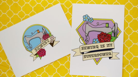 personalised sewing themed birthday card vintage sewing machine sewist crafter special
