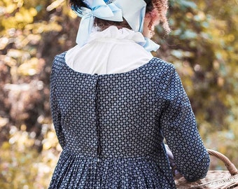 Chemisette Regency in batista di cotone, canotta del XIX secolo