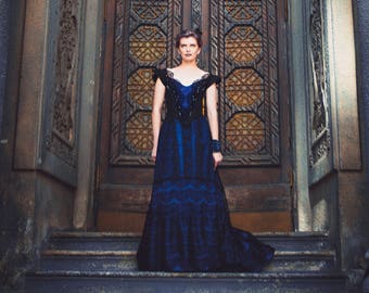 Belladonna Black Maxi Witchy Gothic Vintage Vegan Dress With Lace and Buttons Etsy Canada