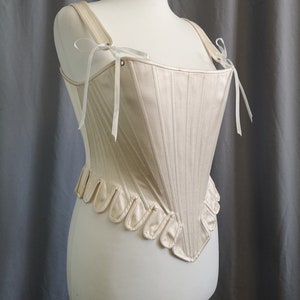 Creamy White Rococo Stays, 1700s Rococo Corset