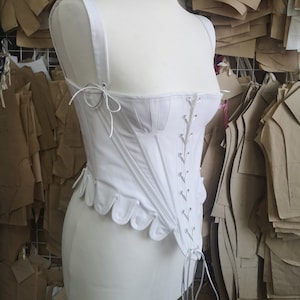 Regency Short Stays, 1790 Bustier, Napoleonic Bust Support