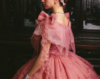 Gone with the Wind Rose Dress, 1860s Ball Gown