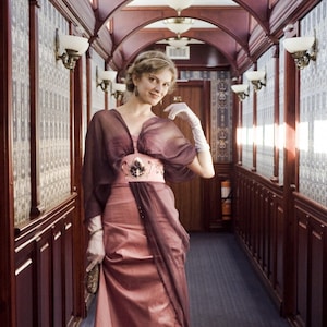 Edwardian Misty Rose Dress, 1910s Ball Gown