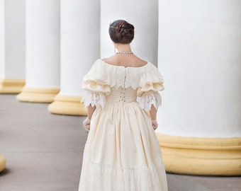 SALE❣️˚✧₊⁎1860年代 シルクベビークリストニングドレスガウン