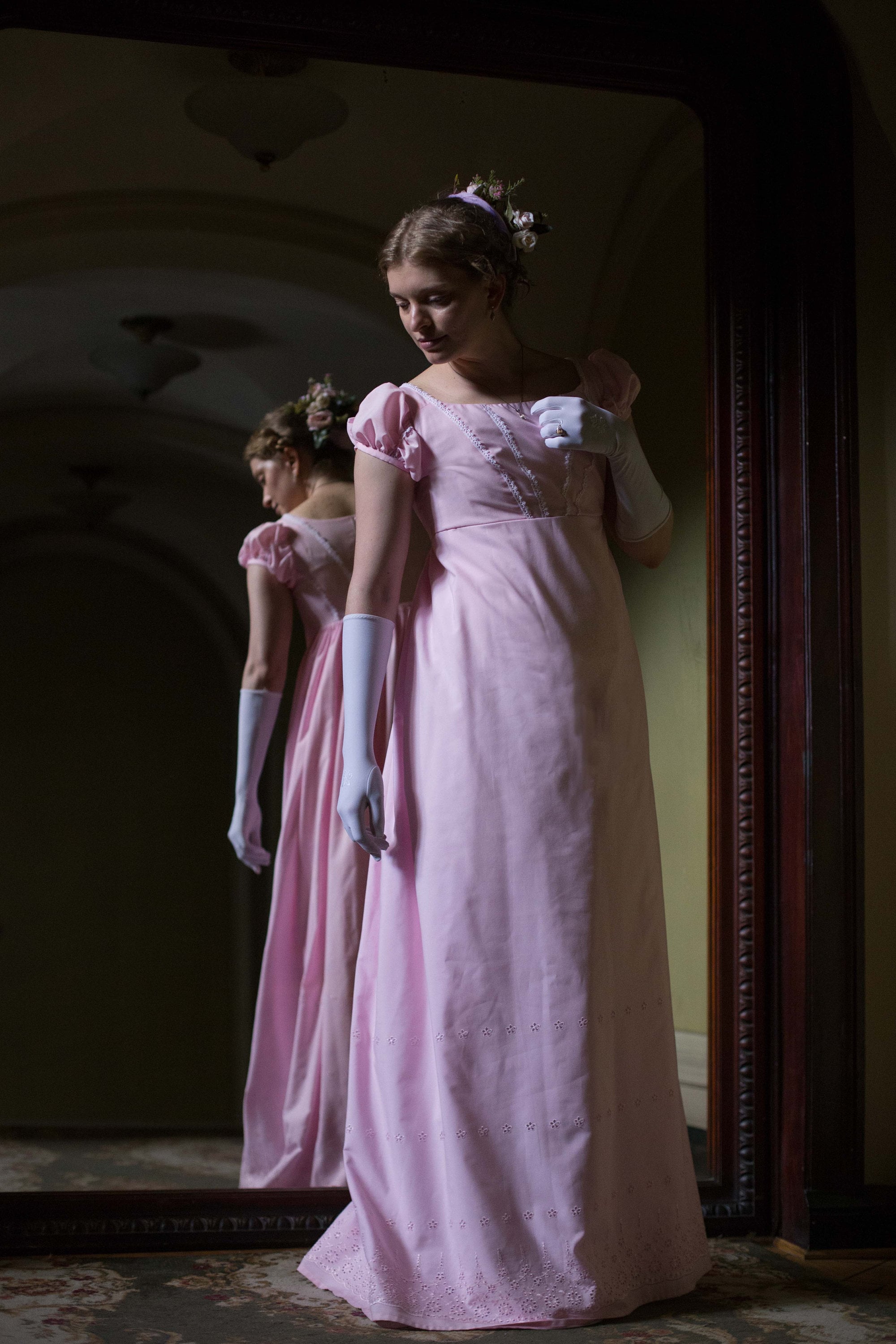 Embroidered Regency Dress Rose Regency Ballgown Etsy