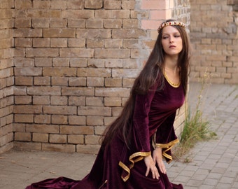 Traje Estilo Medieval, Vestido Prerrafaelita, Bliaut