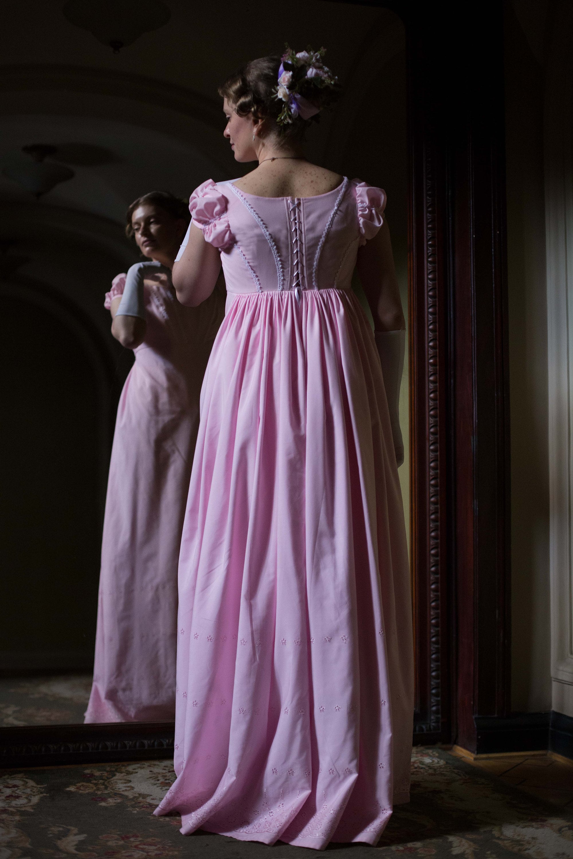 Embroidered Regency Dress Rose Regency Ballgown Etsy