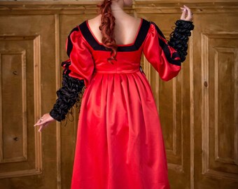Red and Black Renaissance Dress, Italian Renaissance Costume, 1500s Gown -  Etsy
