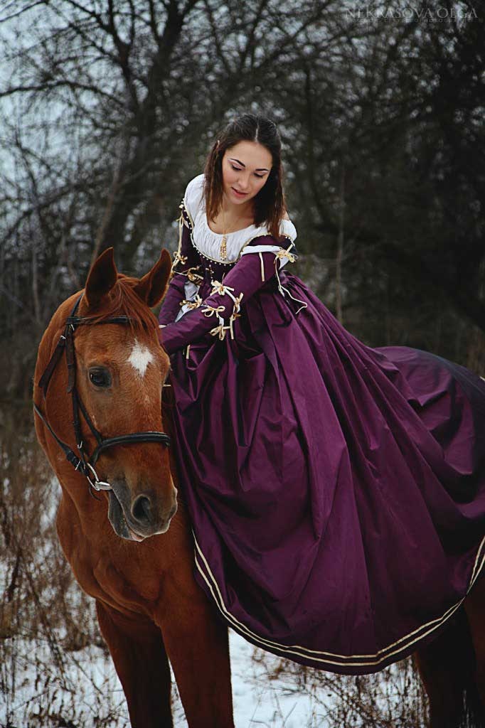 renaissance dress purple Lavender Velvet and Brocade Corset Gown and Angel Chemise Gathered sleeves Fantasy Renaissance Over Gown Dress made to fit you!