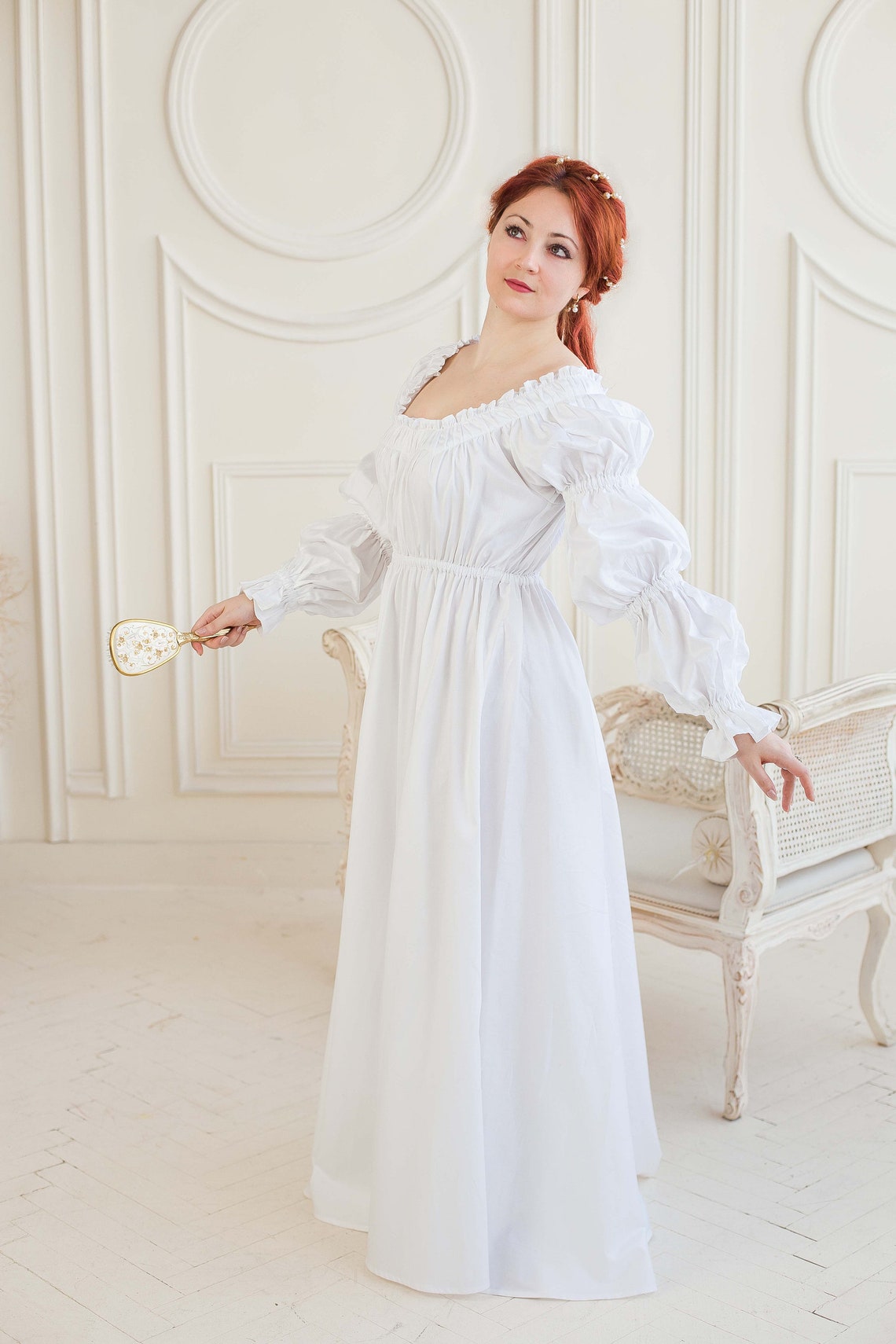 Renaissance Bride's Robe Wedding Morning 1500s Gown Etsy UK