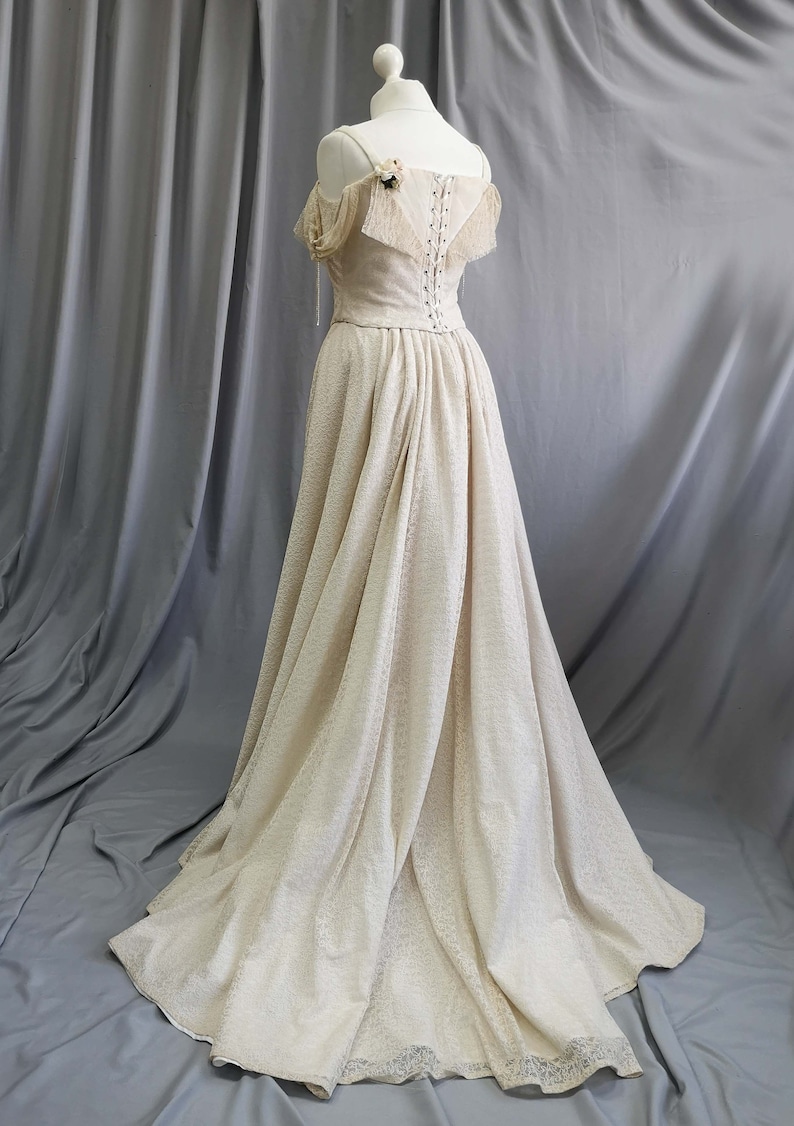 Belle Epoque Ball Gown 1900s Beige Dress Etsy