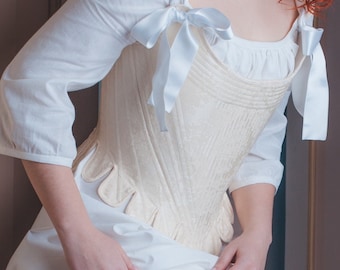 Pale Gold Marie-Antoinette 18th Century Corset, Rococo Corset