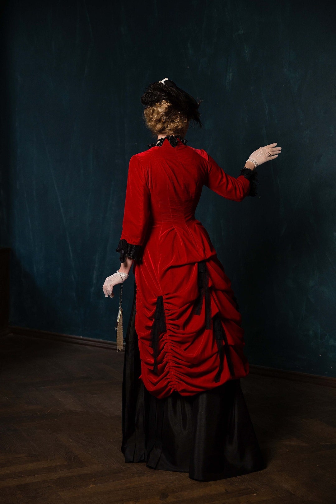 red and black victorian dress red and black victorian dress Red Black Victorian Dress The Cottagecore