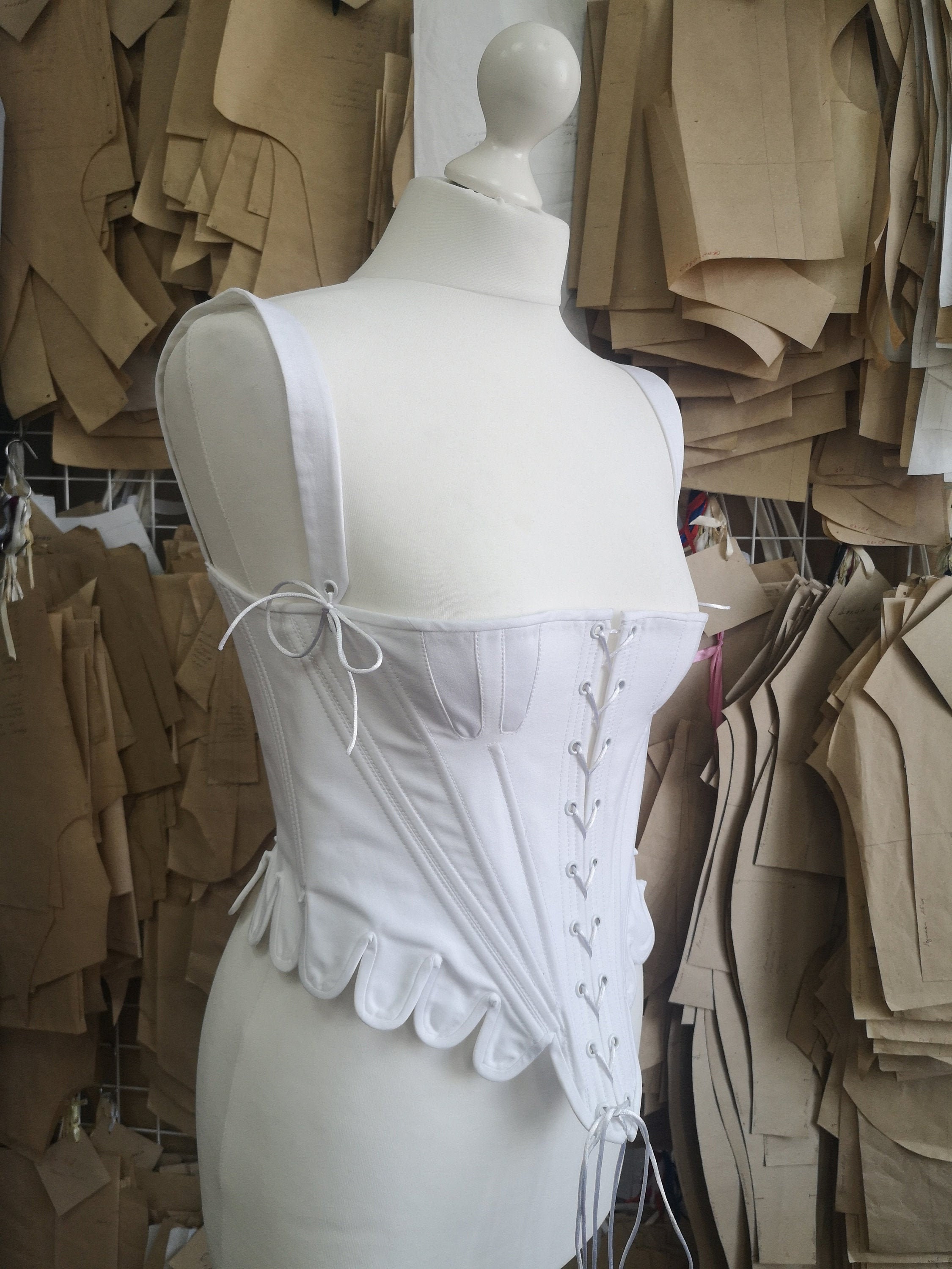 Regency Short Stays, Made to Measure 1790 Bustier, Napoleonic Bust