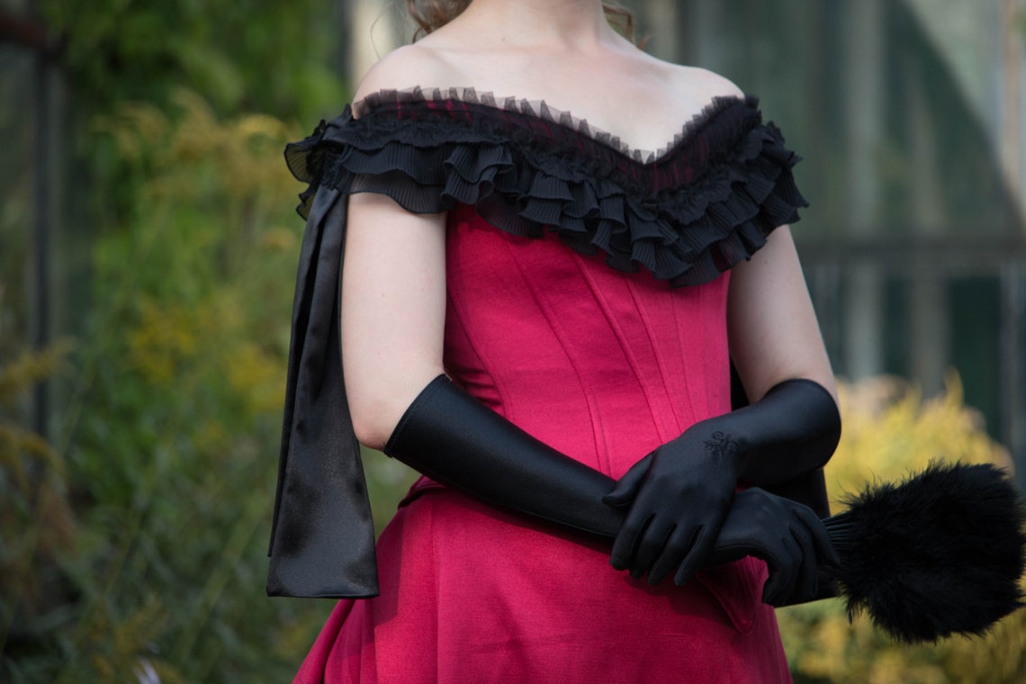 Berry Red Victorian Gown Victorian Halloween Dress 1880s Etsy Ireland