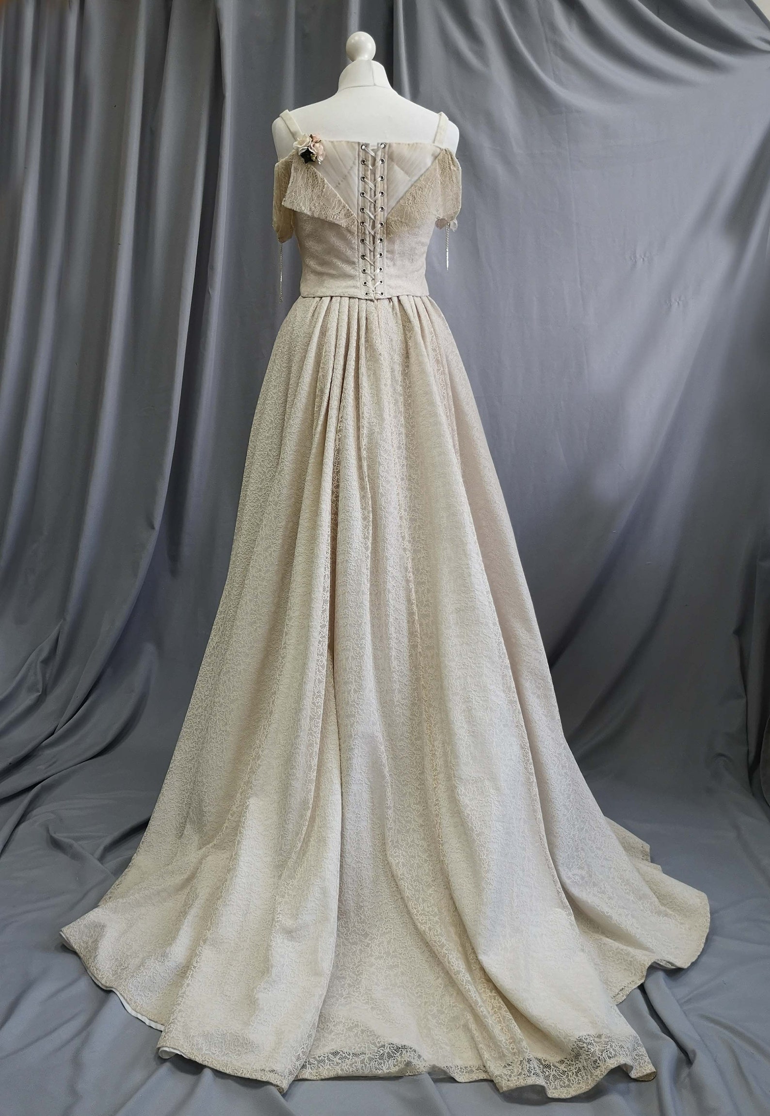 Belle Epoque Ball Gown 1900s Beige Dress Etsy