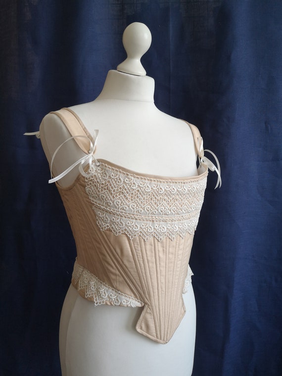 Corset Rococo Blanc Lait Sous vetement XVIIIe Corset Madame de Pompadour Etsy Canada