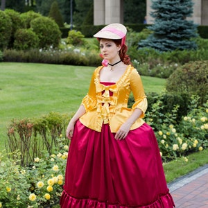 Yellow Rococo Costume, Caraco Jacket and Skirt - Etsy