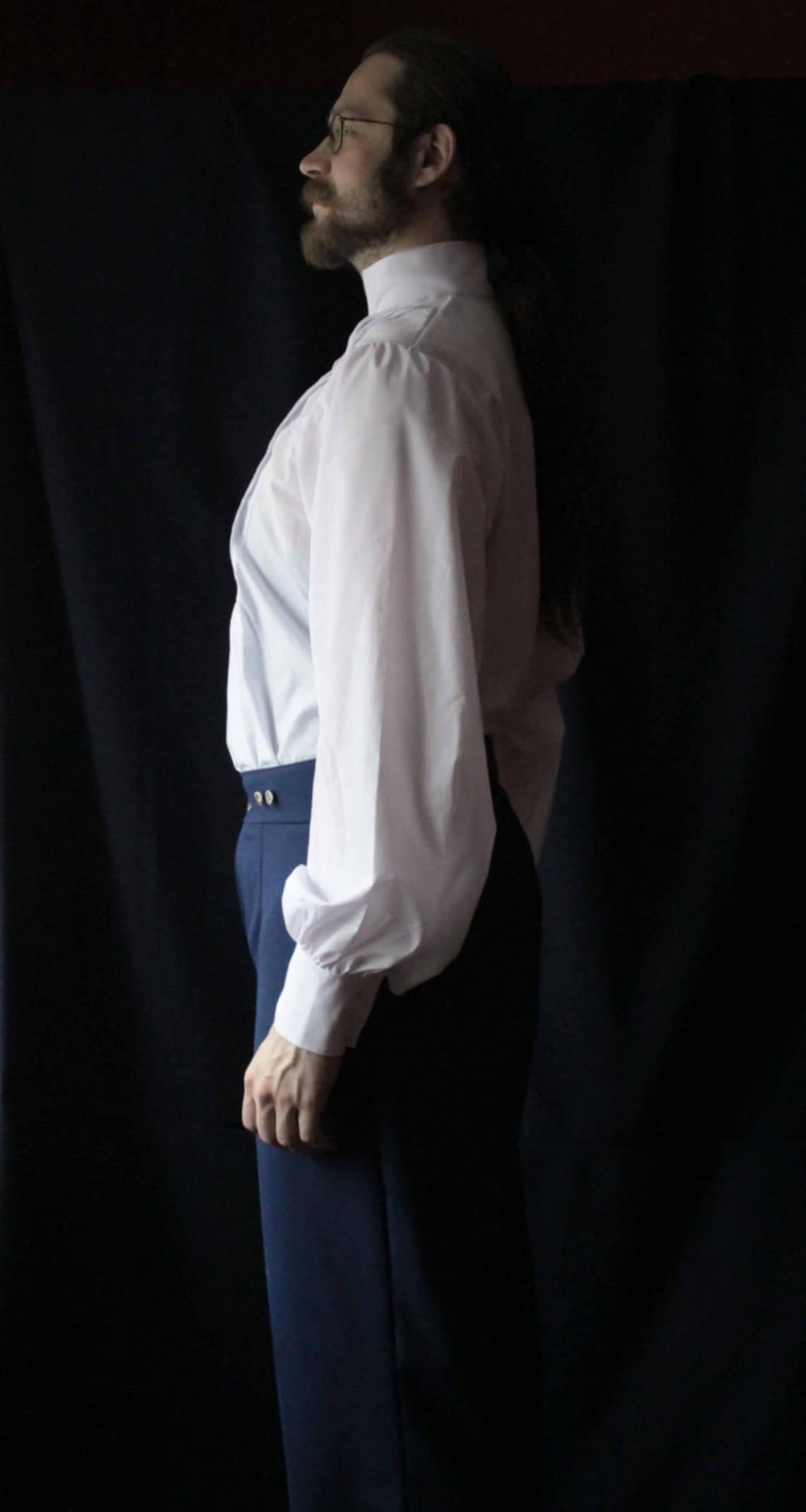 American Civil War Men's Cotton Shirt With Pleating Etsy