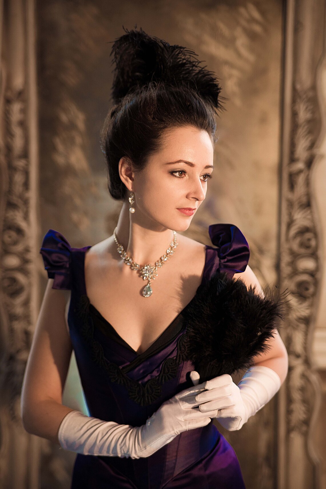 Purple 1890s Dress Gothic Victorian Gown Etsy