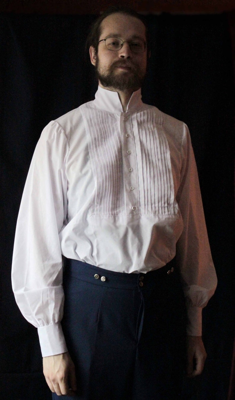 American Civil War Men's Cotton Shirt With Pleating image 1