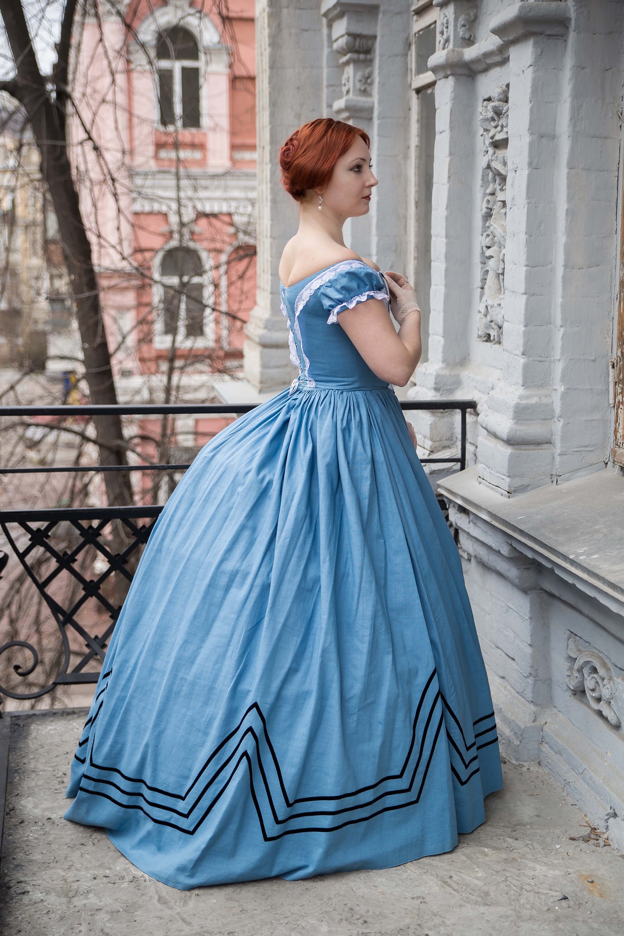 blue dress for baby girl Gone with The Wind Reproduction White Prom Dress Adult Size