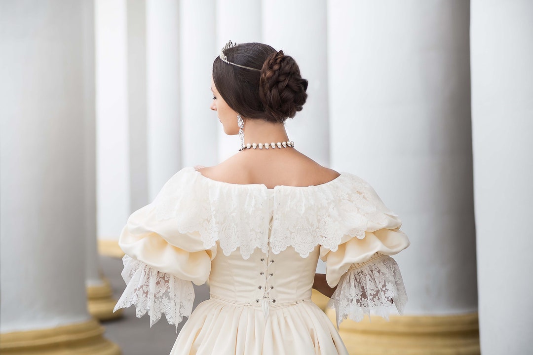 Young Victoria Wedding Dress, 1840s Wedding Gown UK