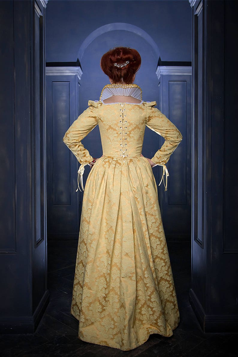 Elizabethan Yellow Dress Elizabeth Throckmorton Renaissance Etsy