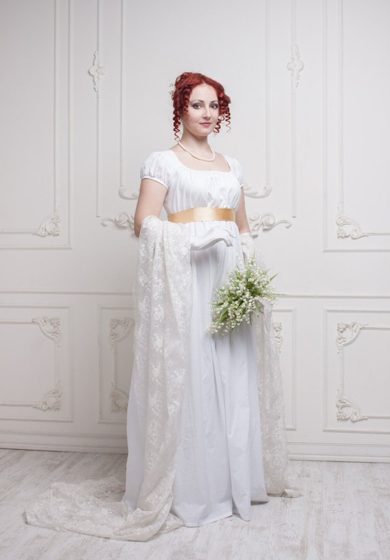 French Bridal Dress, August 1823 - CandiceHern.com