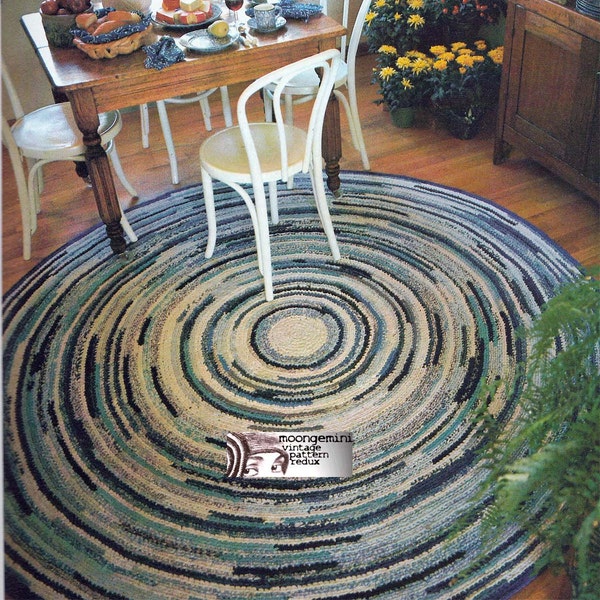 Crochet Rug Pattern Rag Rug Just Like Grandma Used to Make from Fabric Strips PDF