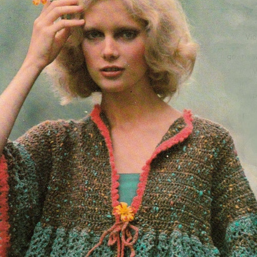 Crochet Sweater Smock Victorian Combing Bed Jacket Worked From Etsy