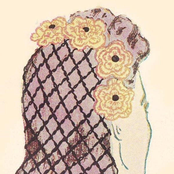 Crochet Snood Pattern 4-Way Flowered Snood Hairnet Hat Instant Download