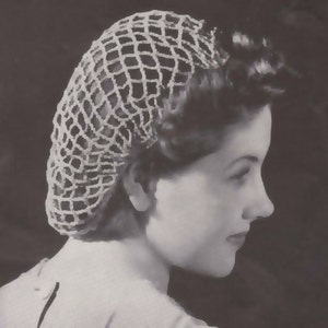 Crochet Snood Pattern Beach Net Fishnet Crochet Snood Hairnet Cap Hat Pattern Instant Download