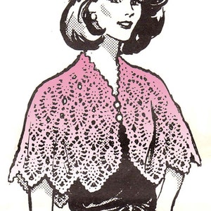 Crochet Shrug Pineapple Bolero Shawl Stole PDF  Pattern sizes SML Instant Download