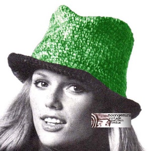 Crochet Hat Pattern Sporty Fedira Vintage 1960s Cap Tam Beret PDF