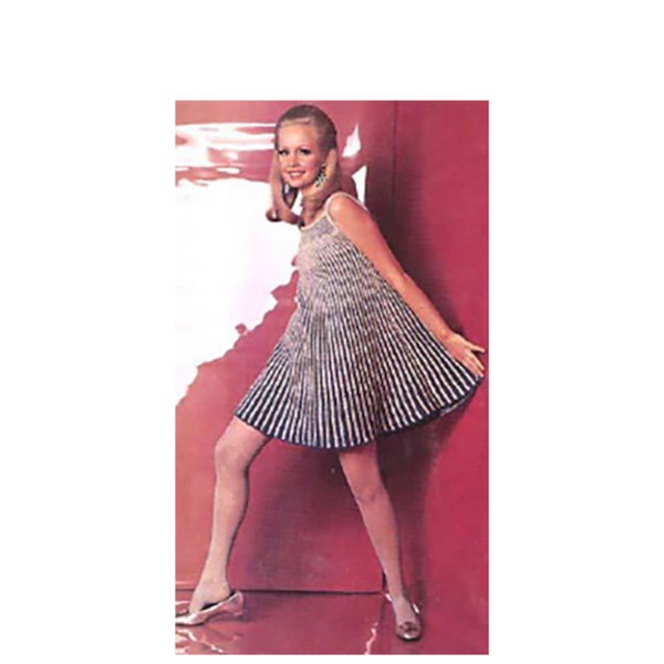 Knit Swing Dress Pattern Trapeze Dress Knitting Pattern Knitted Dress PDF Instant Download