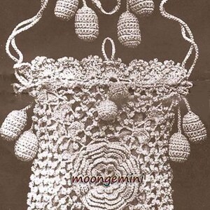 Crochet Purse Irish Rose Opera Bag Vintage Pattern PDF