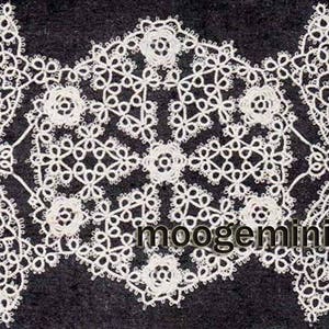 Tatted Doily of Medallions and Butterflies Tatting Pattern PDF