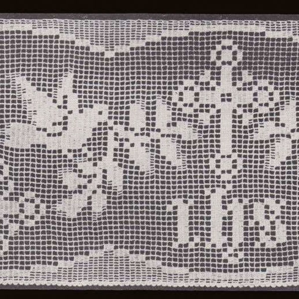 Filet Crochet Cross, Dove and I.H.S. Altar Lace Crocheted Vintage Religious Pattern PDF Instant Download