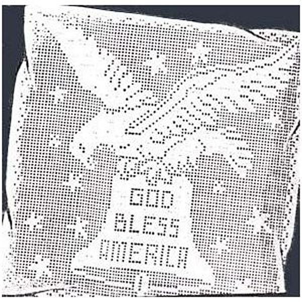 Filet Crochet God Bless America Eagle Panel & Pillow Laura Wheeler Pattern PDF Instant Download