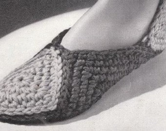 Crochet Slippers Pattern Motif Slipper Shoes PDF Instant Download