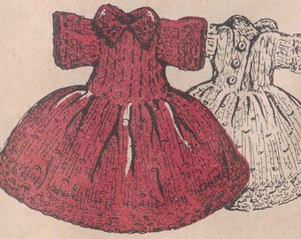 PDF 8-Inch Doll's Dress Knitting Pattern Ginny Betsy McCall Instant Download