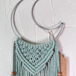 Crescent Moon Macrame Wall Hanging