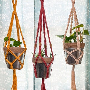 Macrame Plant Hanger | Spiral Plant Hanger