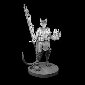 Tabaxi Adventurer | Catfolk, Leonin | DnD 5e Tabletop Mini | 28mm