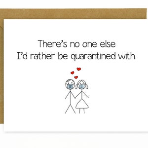 Sweet Anniversary Card/Cute Lesbian Love Card/Gay Birthday Card/Best Friend Birthday Card/Same Sex Card/LGBTQ Quarantine Do Life With Man Woman