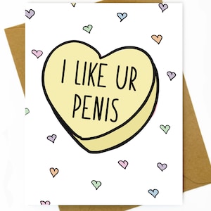 Carte drôle pour petit ami ou mari/carte d'anniversaire drôle/carte d'anniversaire drôle/gay, LGBT - I Like Ur P*nis